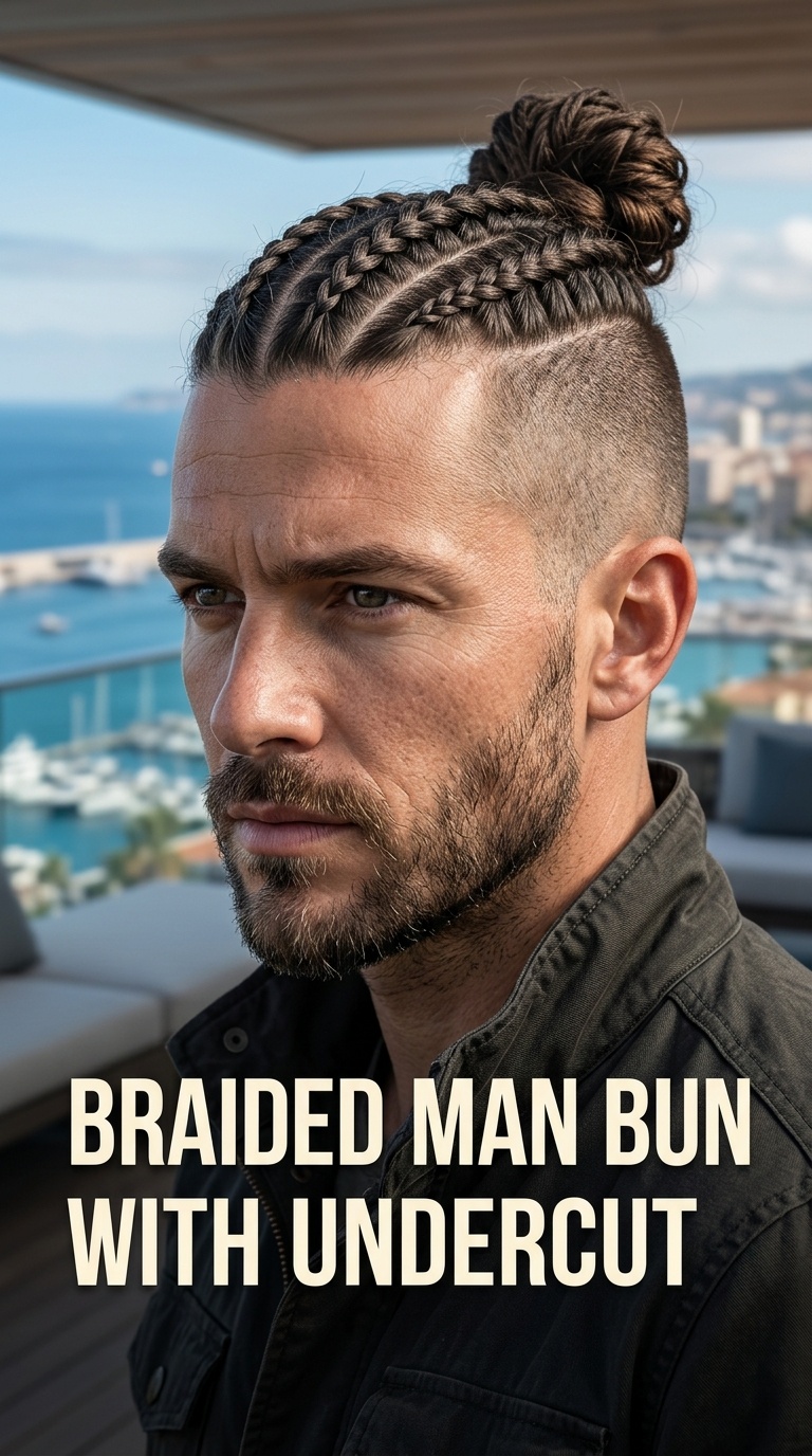 Braided Man Bun with Undercut