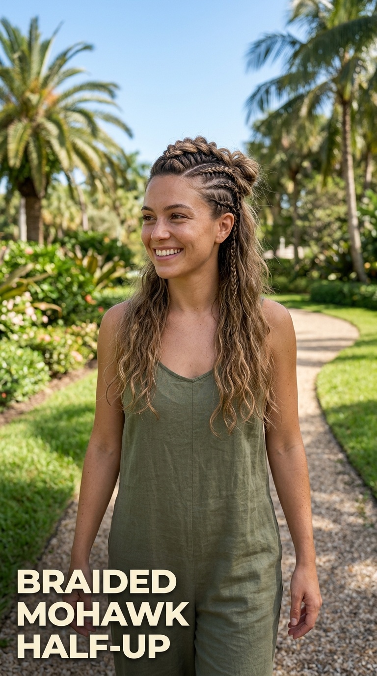 Braided Mohawk Half-Up