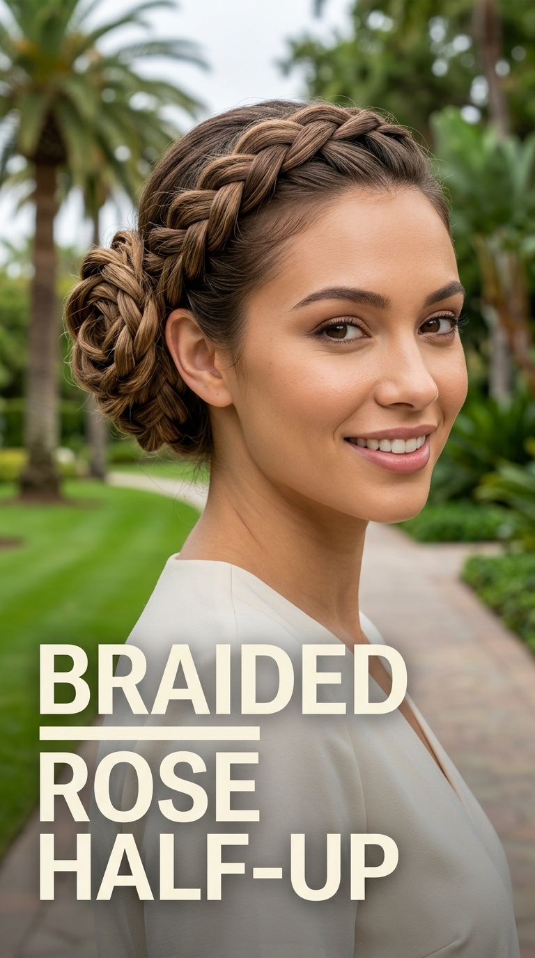 Braided Rose Half-Up