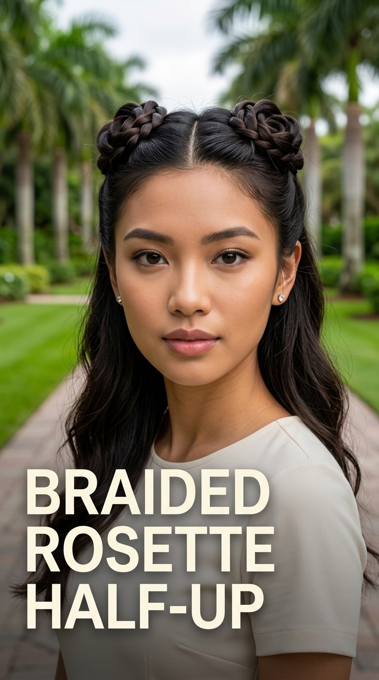 Braided Rosette Half-Up