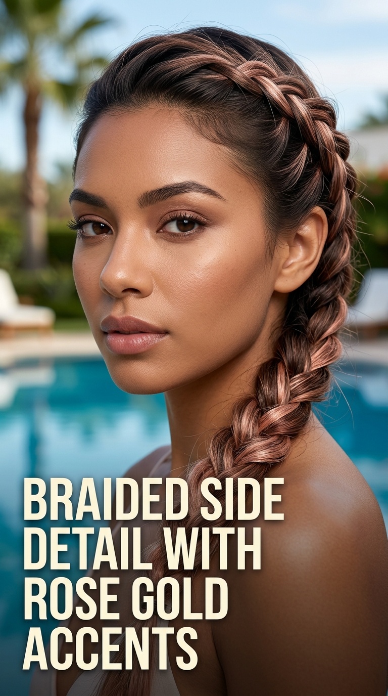 Braided Side Detail with Rose Gold Accents