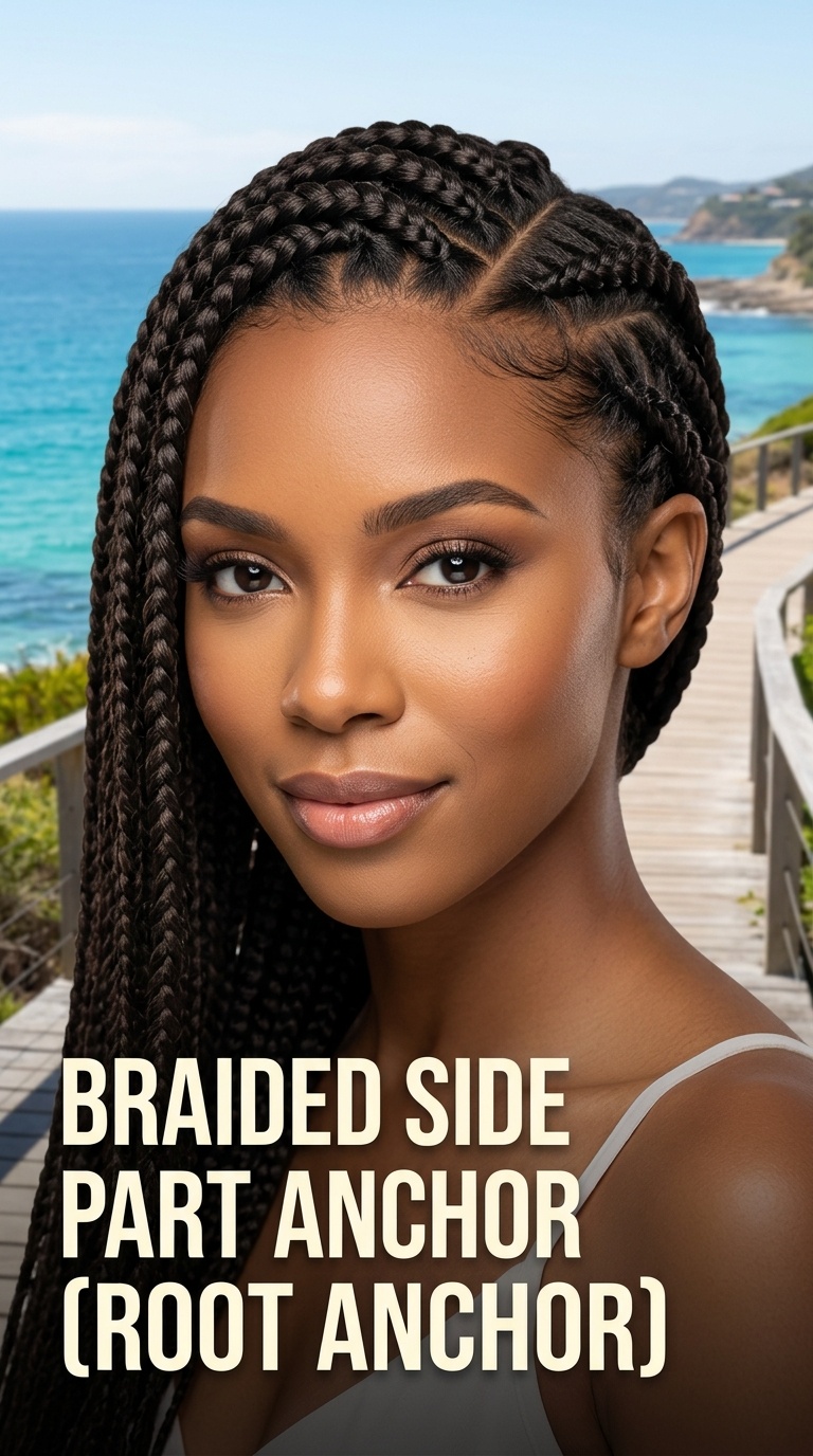 Braided Side Part (Root Anchor)