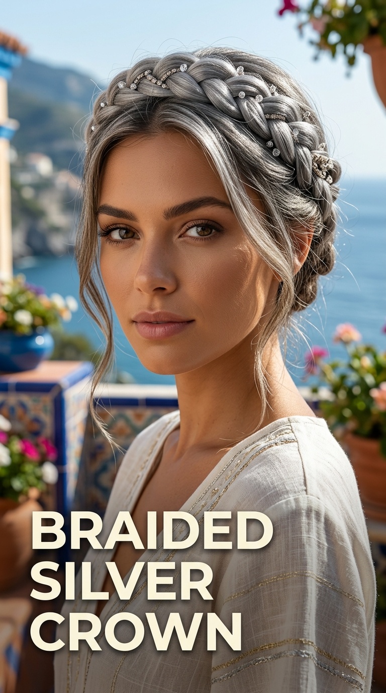 Braided Silver Crown
