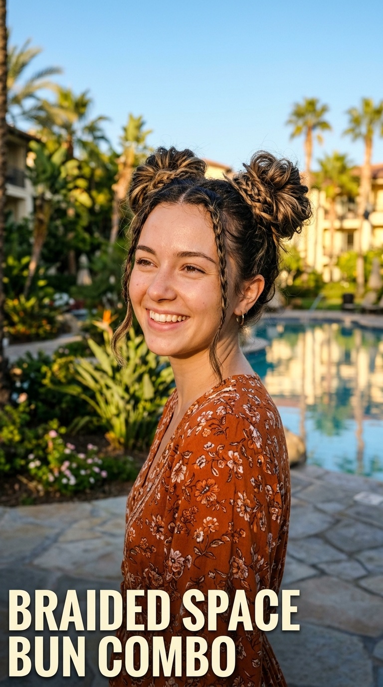 Braided Space Bun Combo