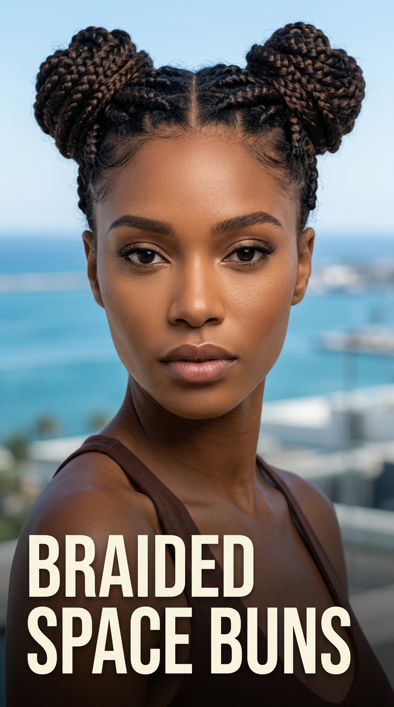 Braided Space Buns