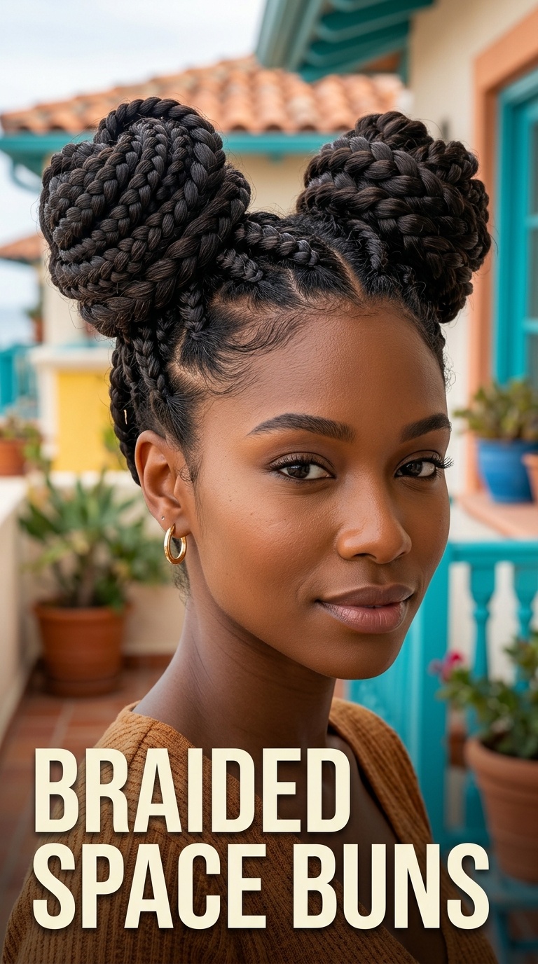 Braided Space Buns