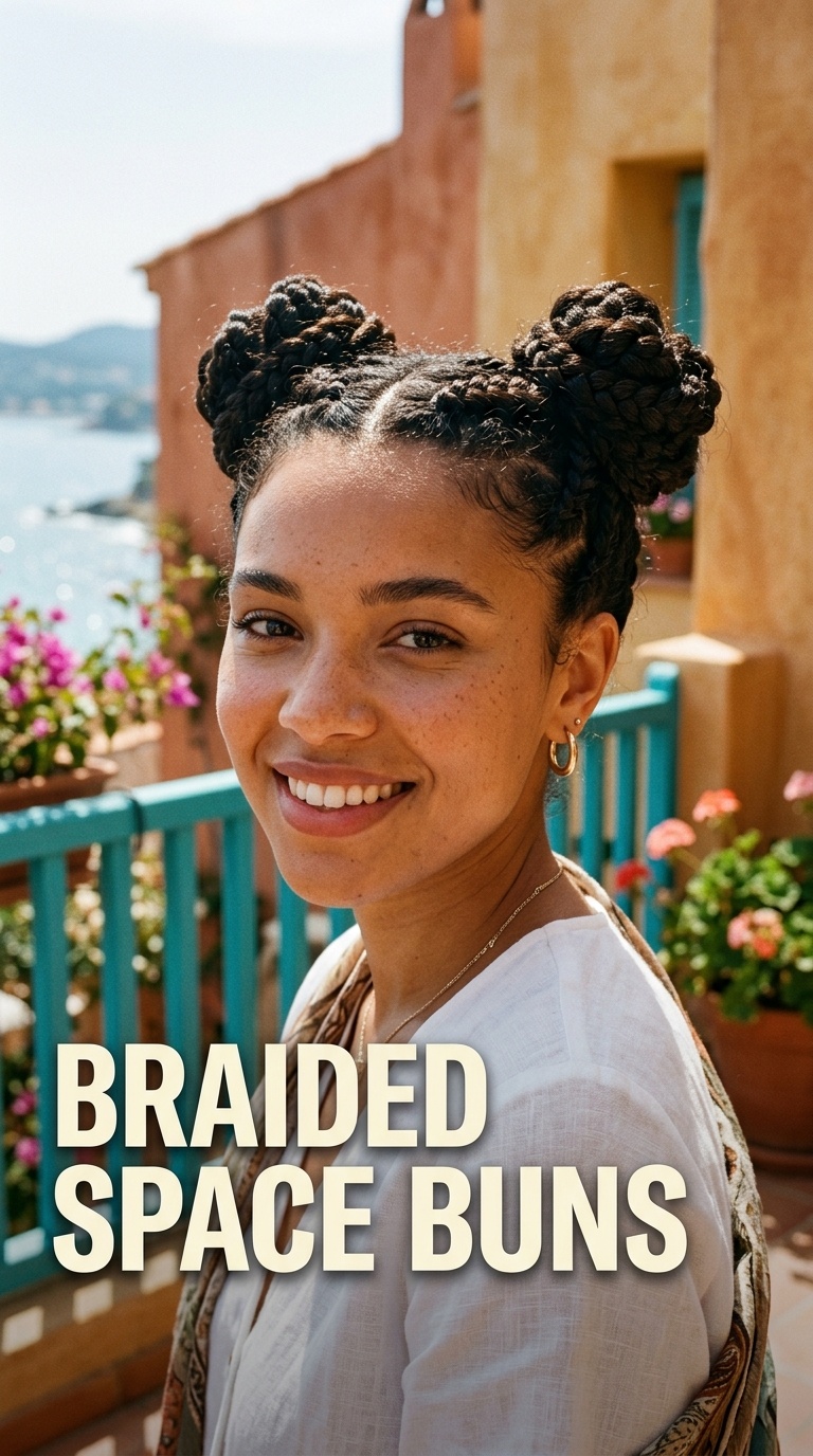 Braided Space Buns