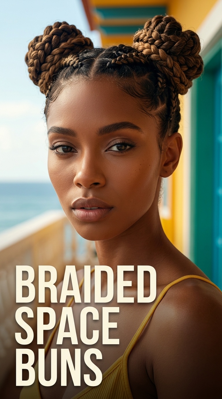 Braided Space Buns