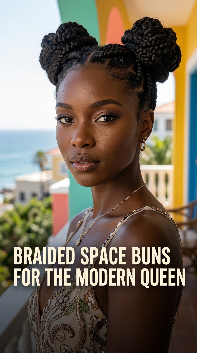 Braided Space Buns for the Modern Queen