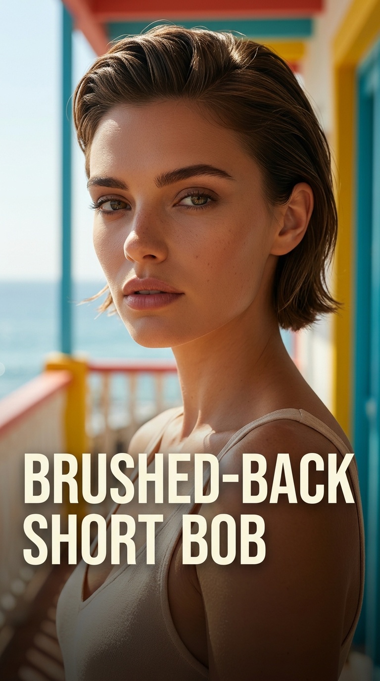 Brushed-Back Short Bob