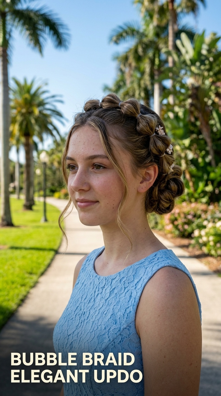 Bubble Braid Elegant Updo
