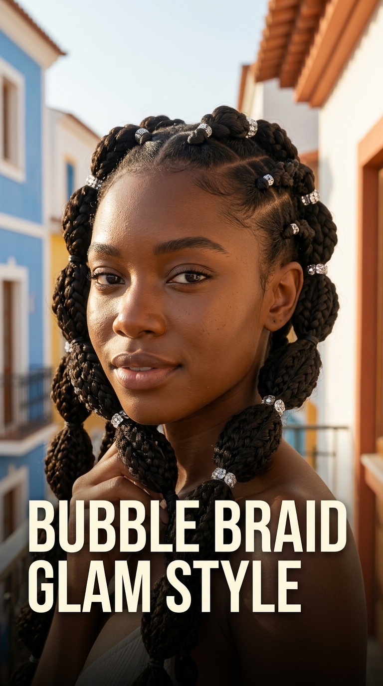 Bubble Braid Glam Style