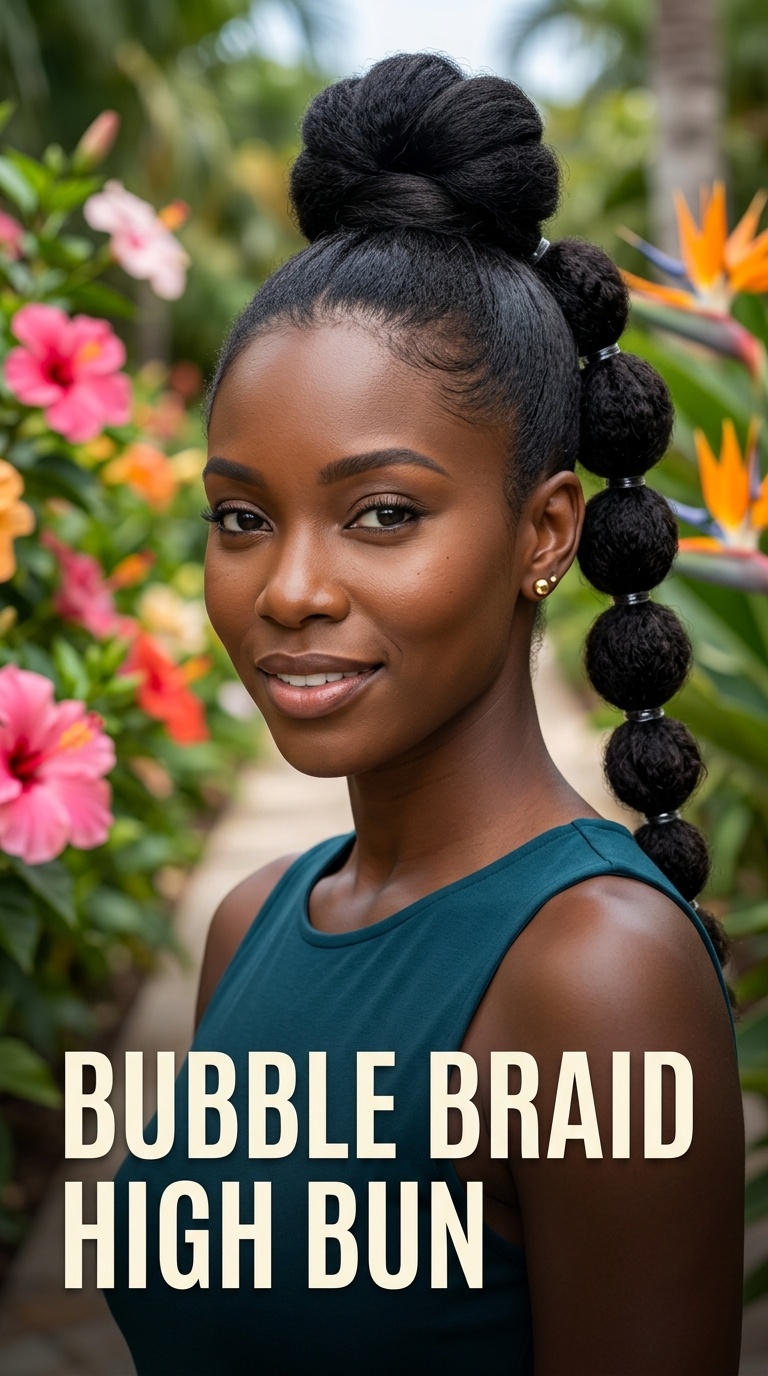 Bubble Braid High Bun