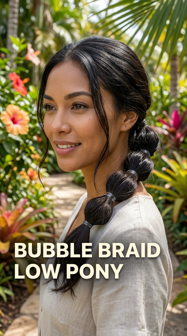 Bubble Braid Low Pony