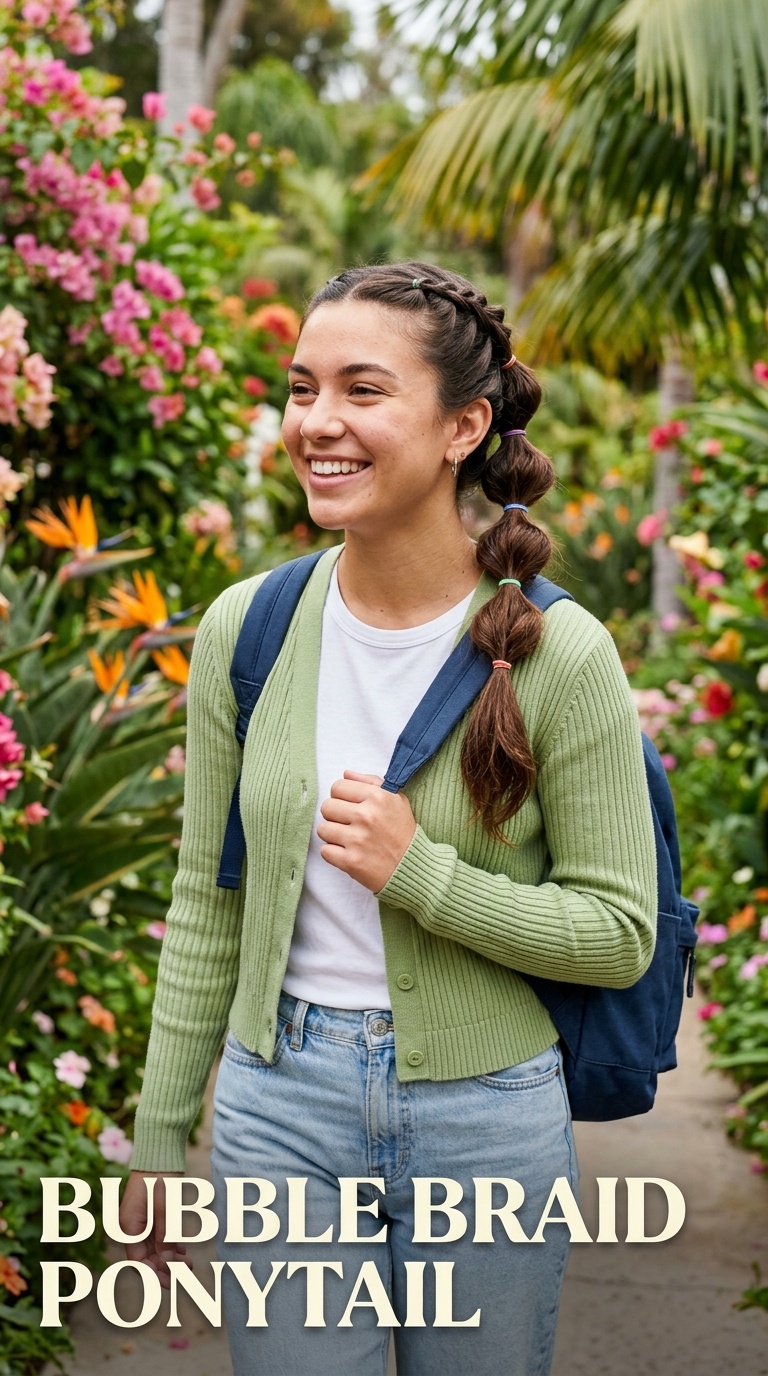 Bubble Braid Ponytail