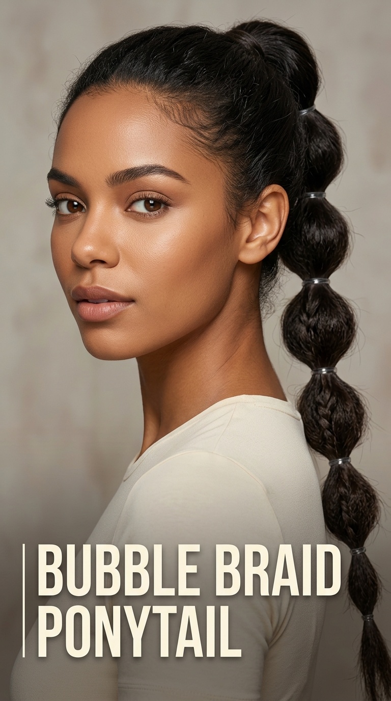 Bubble Braid Ponytail