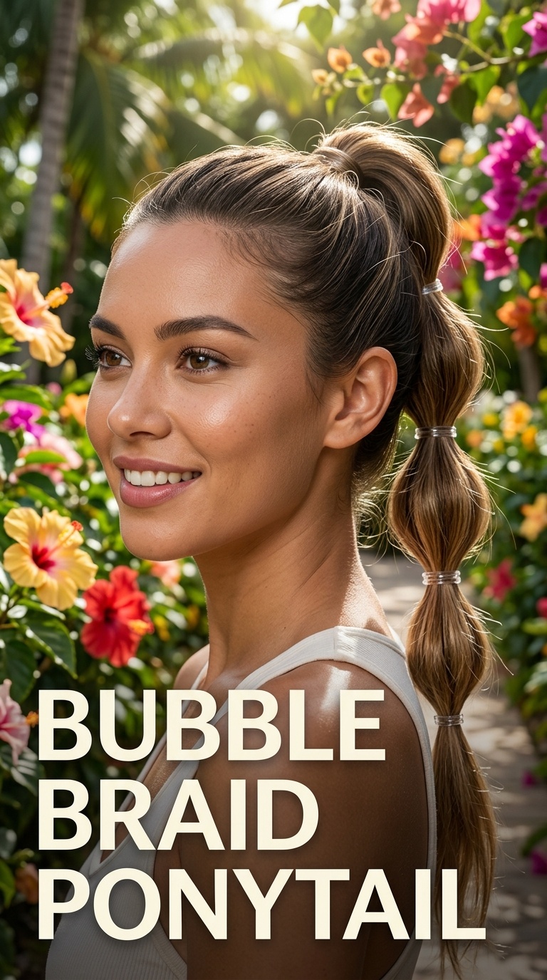 Bubble Braid Ponytail
