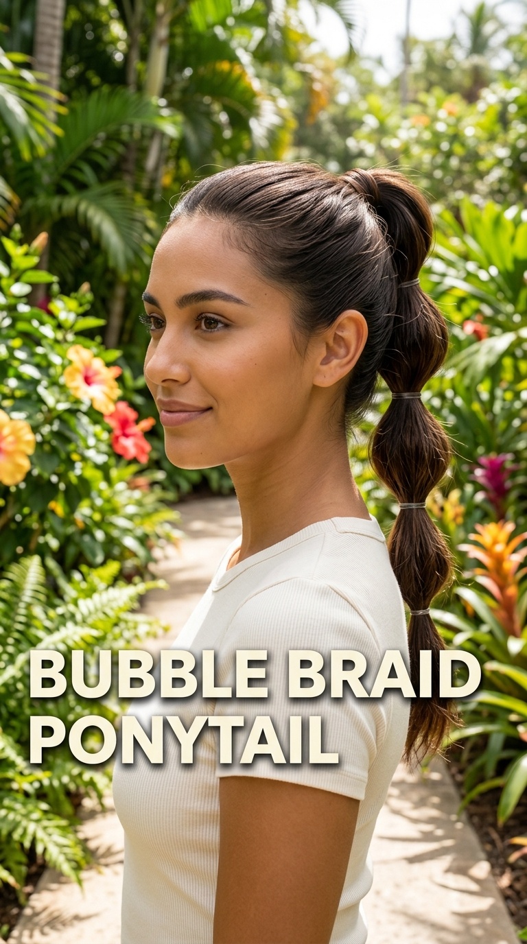Bubble Braid Ponytail