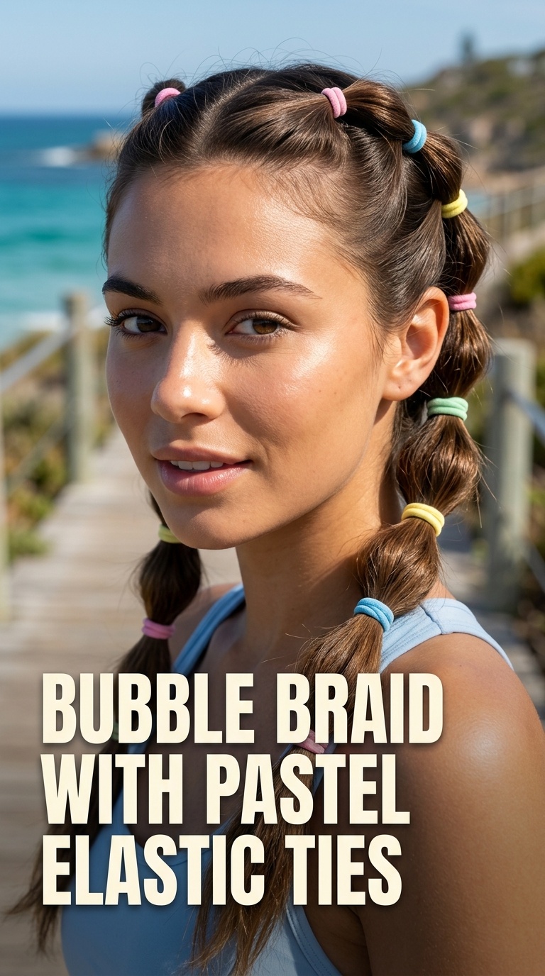 Bubble Braid with Pastel Elastic Ties