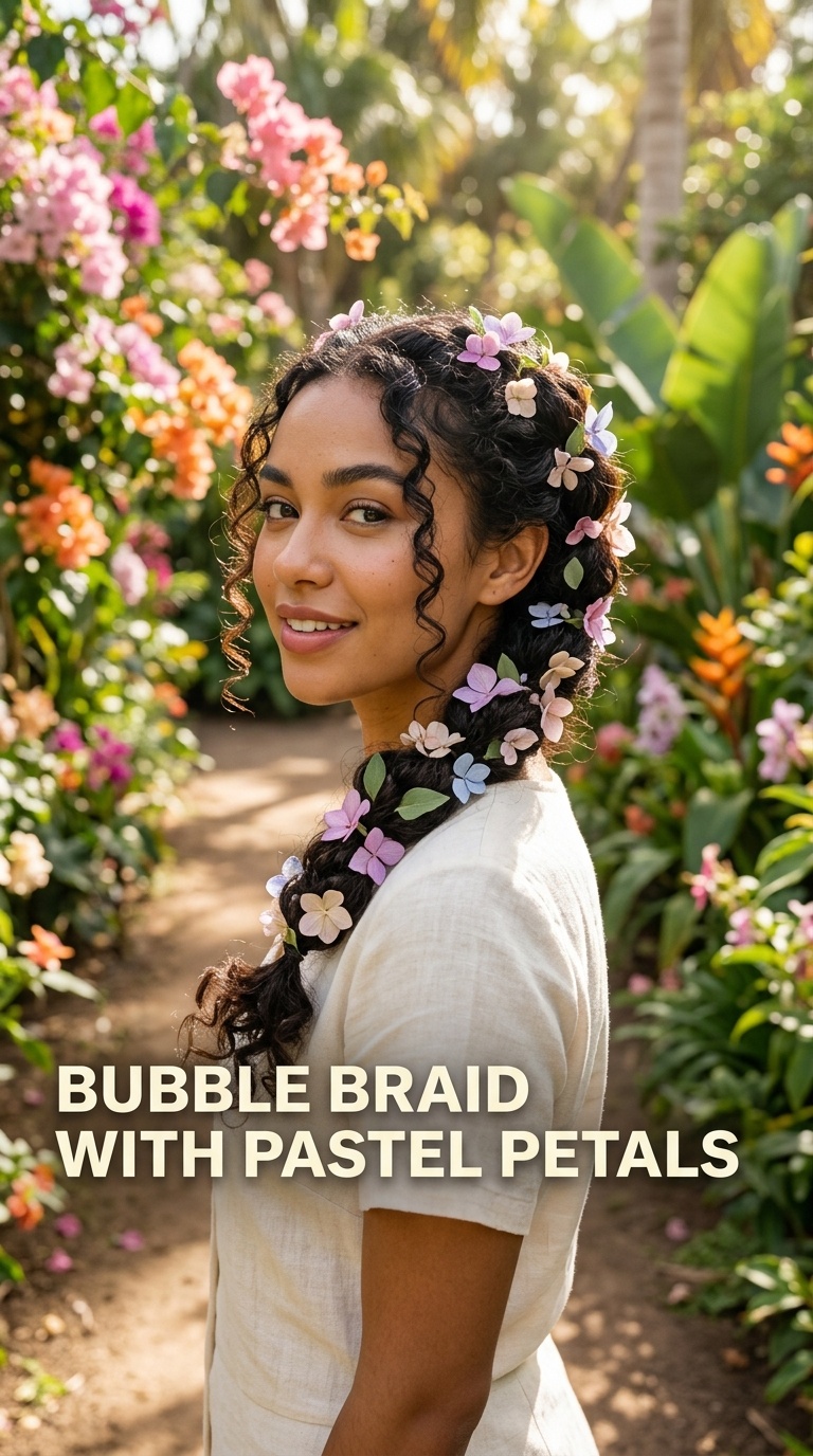 Bubble Braid with Pastel Petals