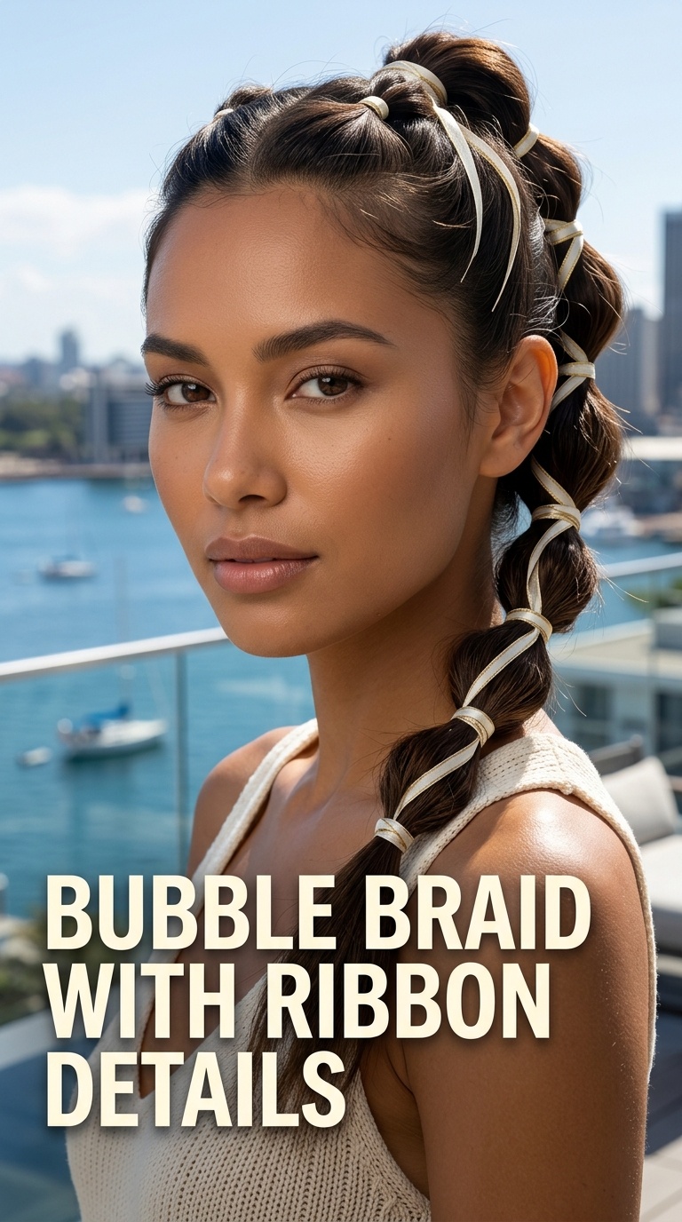 Bubble Braid with Ribbon Details
