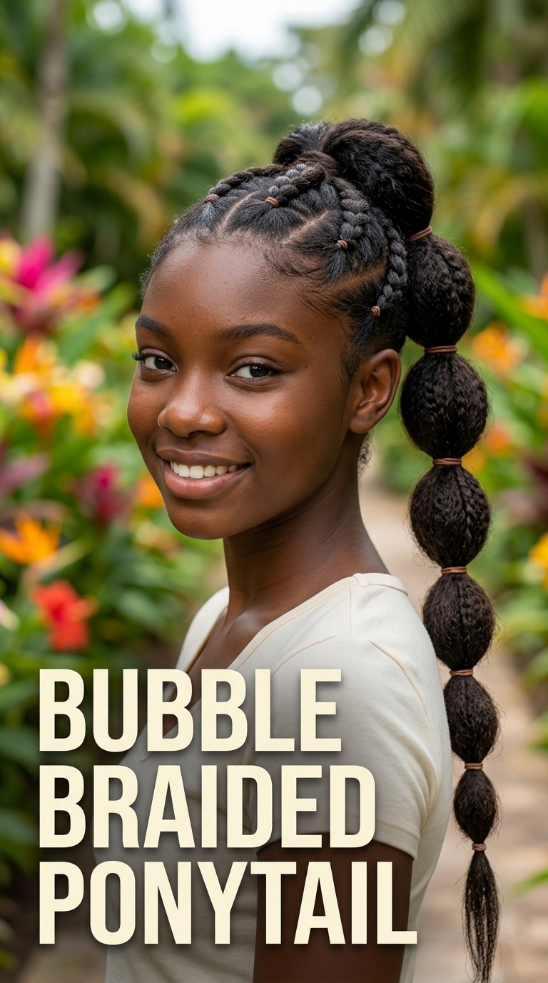 Bubble Braided Ponytail