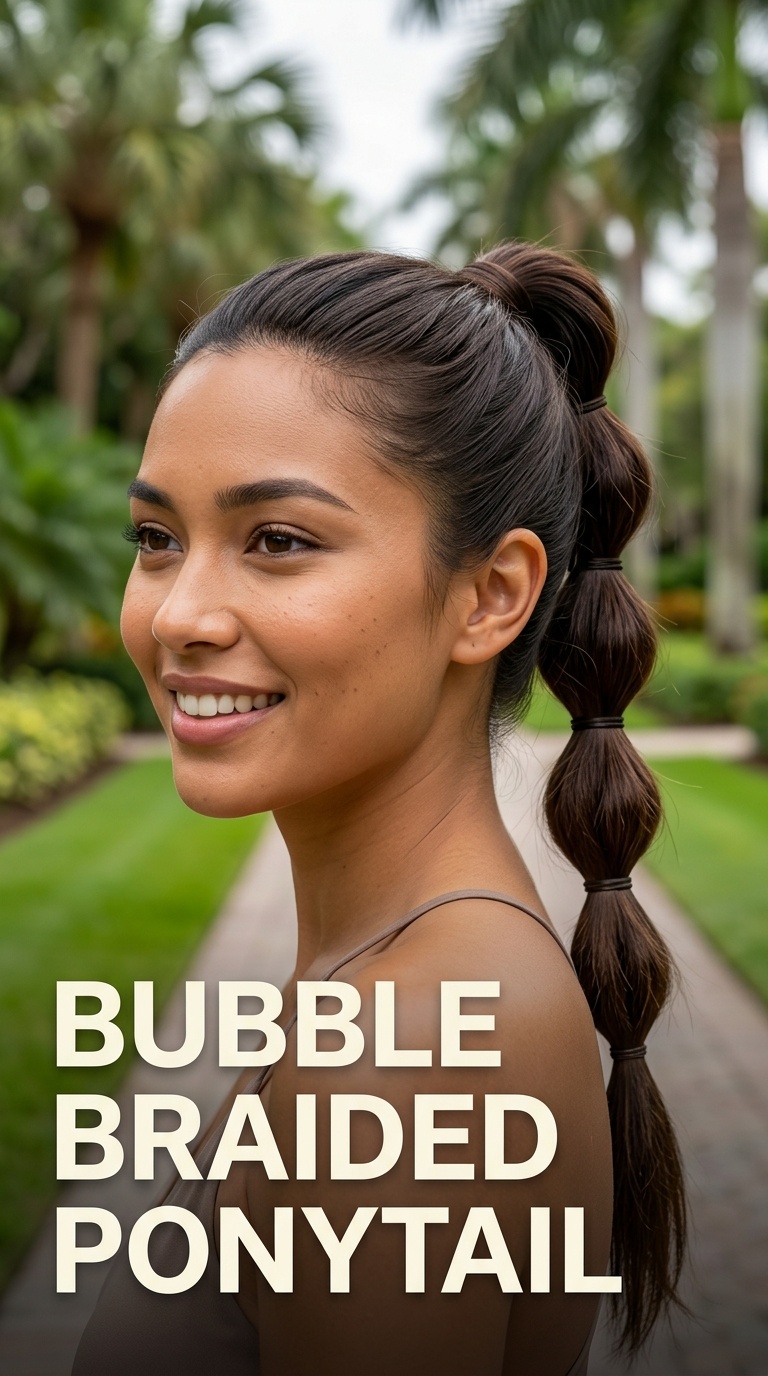 Bubble Braided Ponytail
