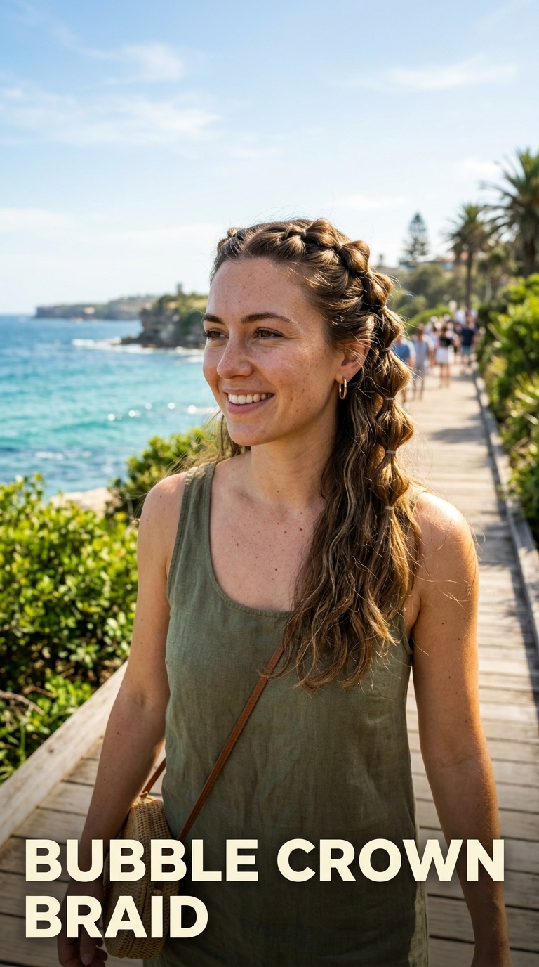 Bubble Crown Braid