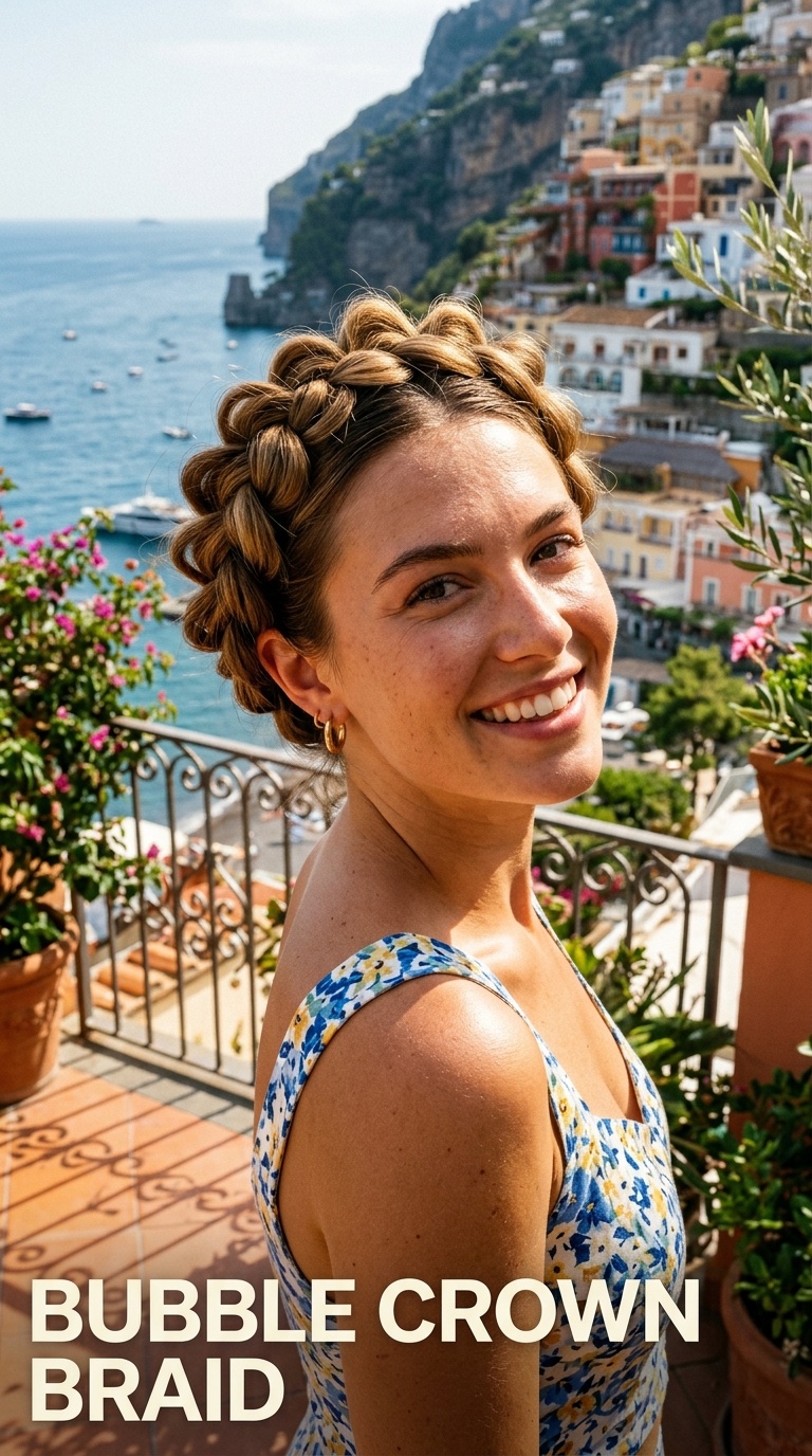 Bubble Crown Braid