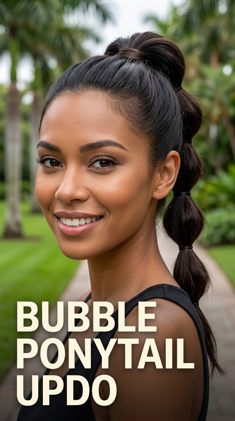 Bubble Ponytail Updo
