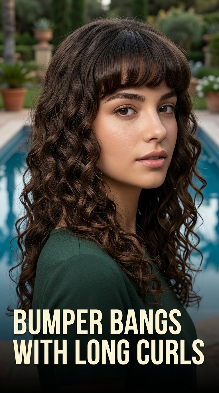 Bumper Bangs with Long Curls