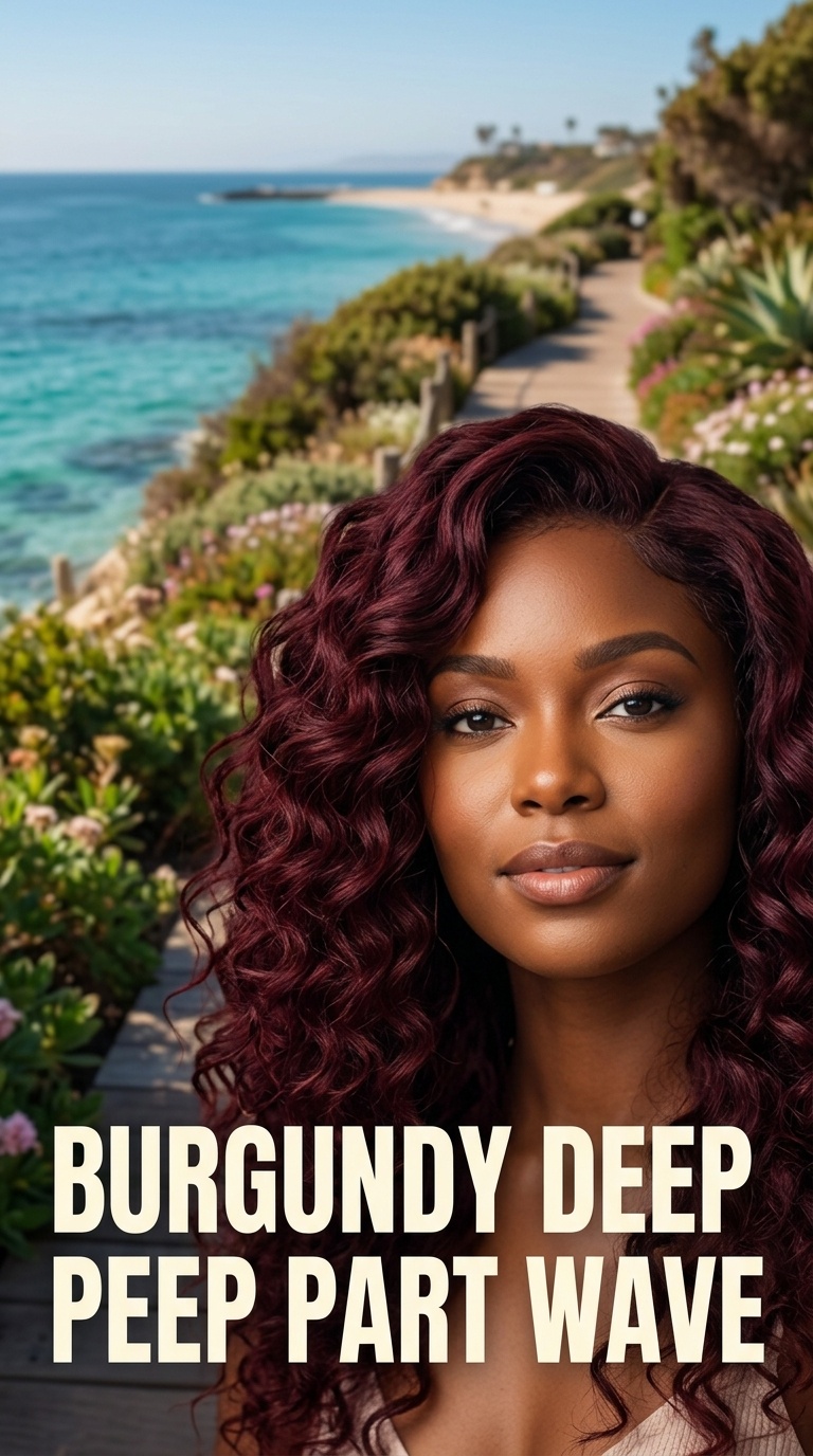 Burgundy Deep Part Wave
