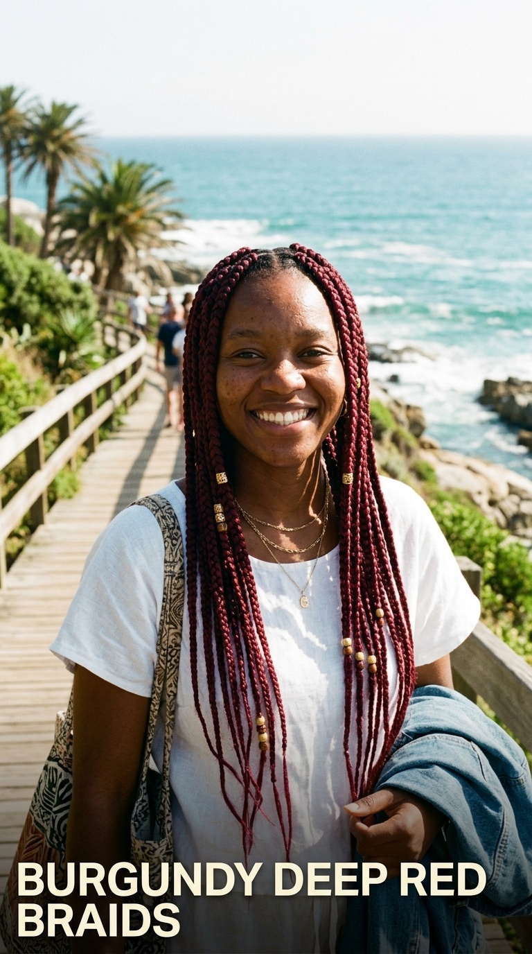 Burgundy Deep Red Braids
