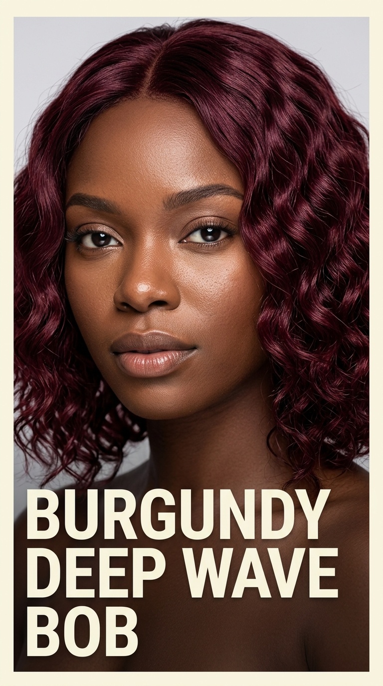 Burgundy Deep Wave Bob