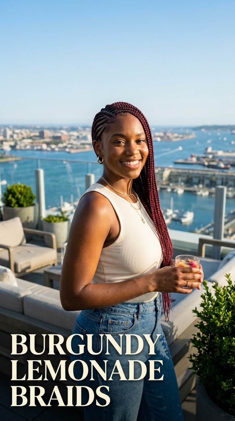 Burgundy Lemonade Braids