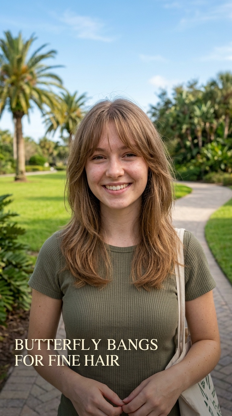 Butterfly Bangs for Fine Hair