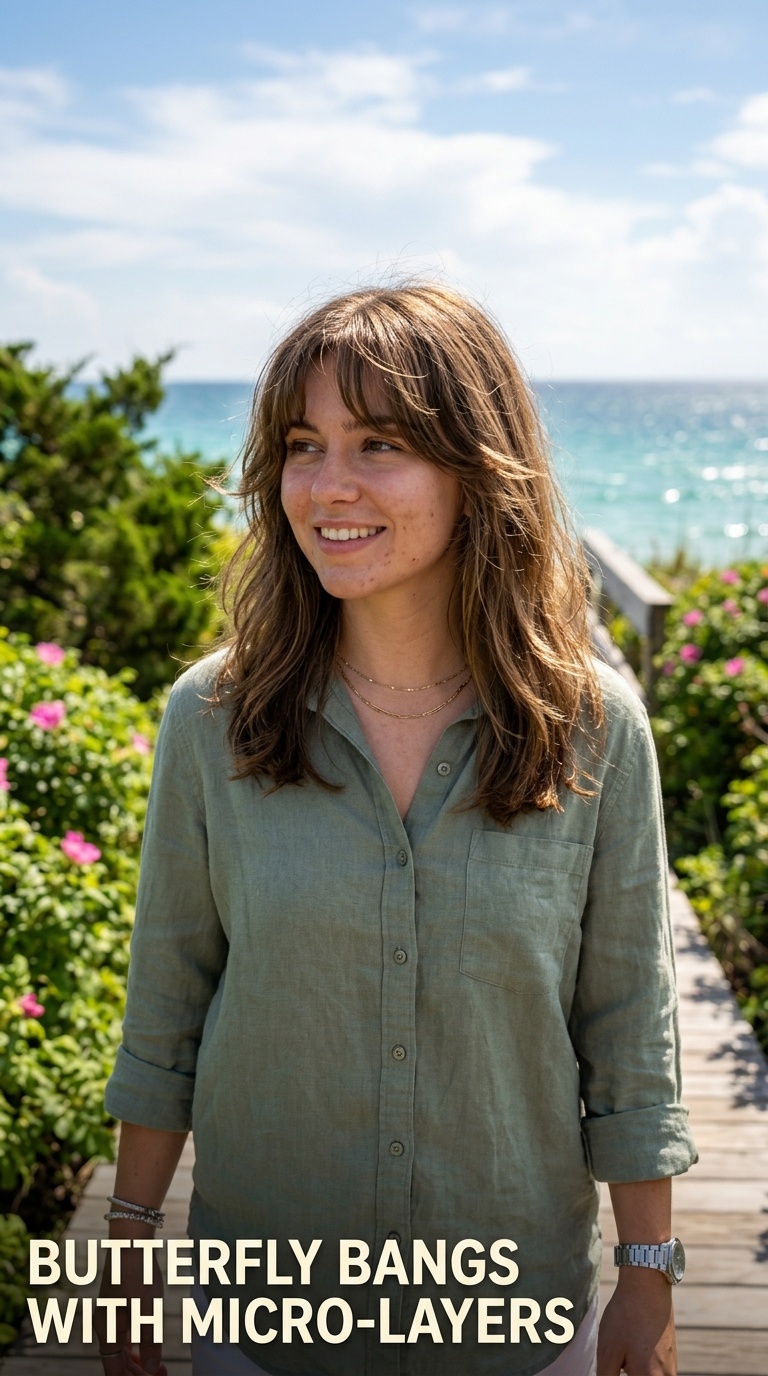 Butterfly Bangs with Micro-Layers