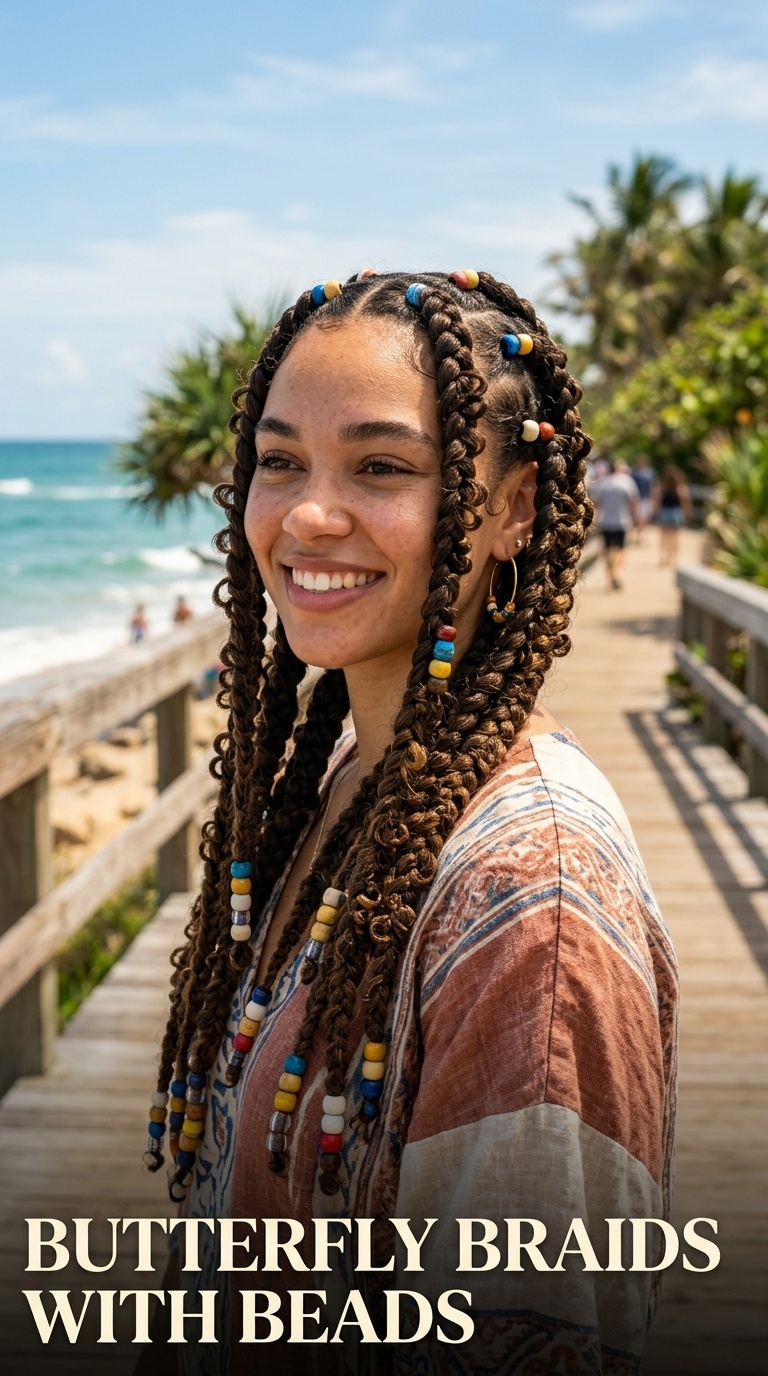 Butterfly Braids with Beads