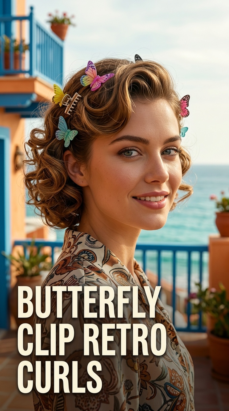 Butterfly Clip Retro Curls