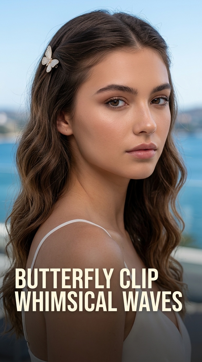 Butterfly Clip Whimsical Waves