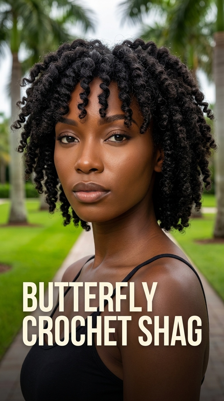 Butterfly Crochet Shag