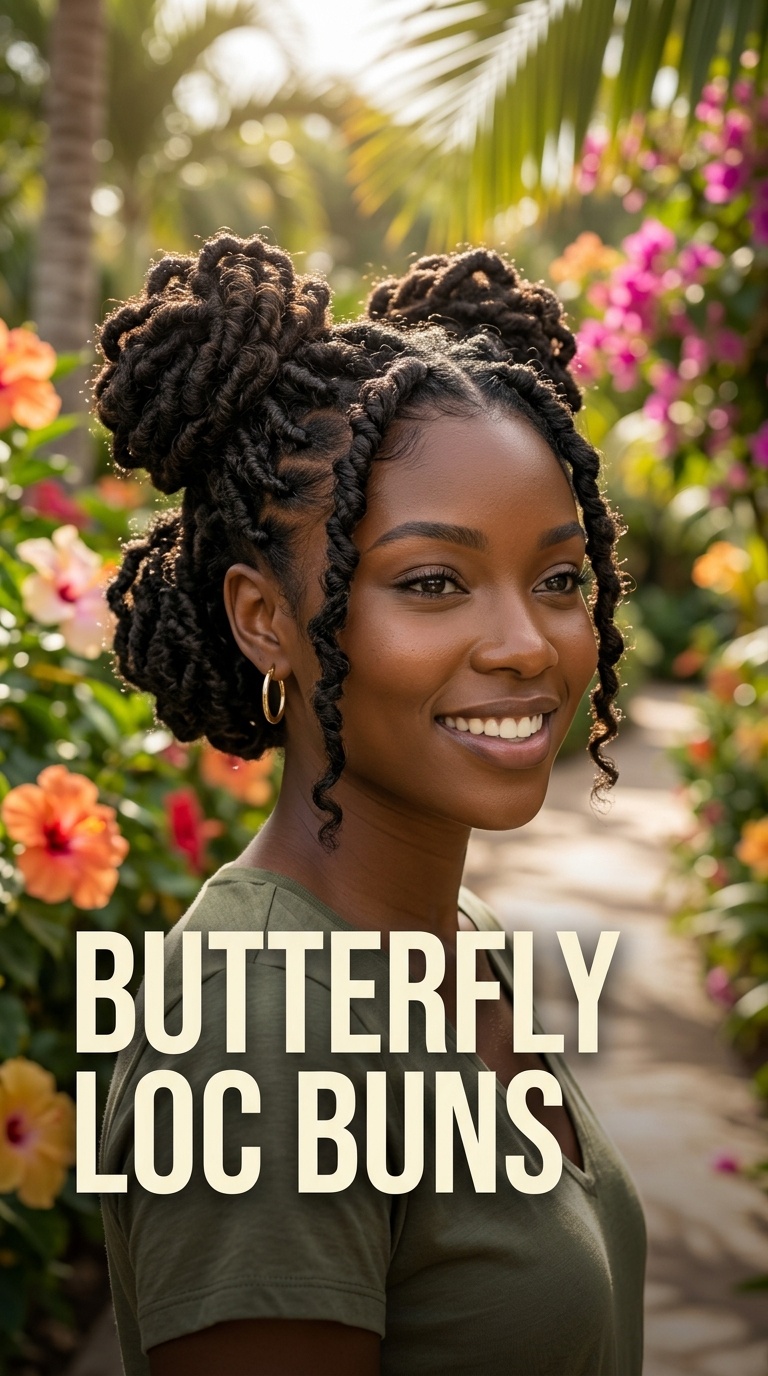 Butterfly Loc Buns