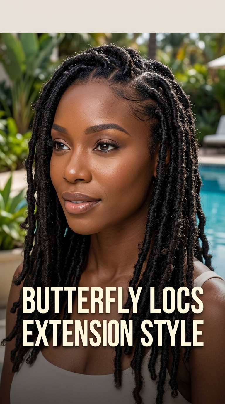 Butterfly Locs Extension Style