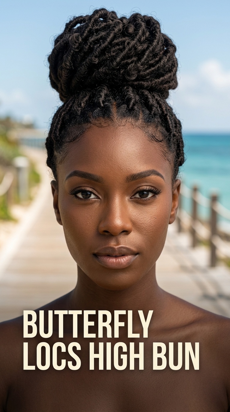 Butterfly Locs High Bun