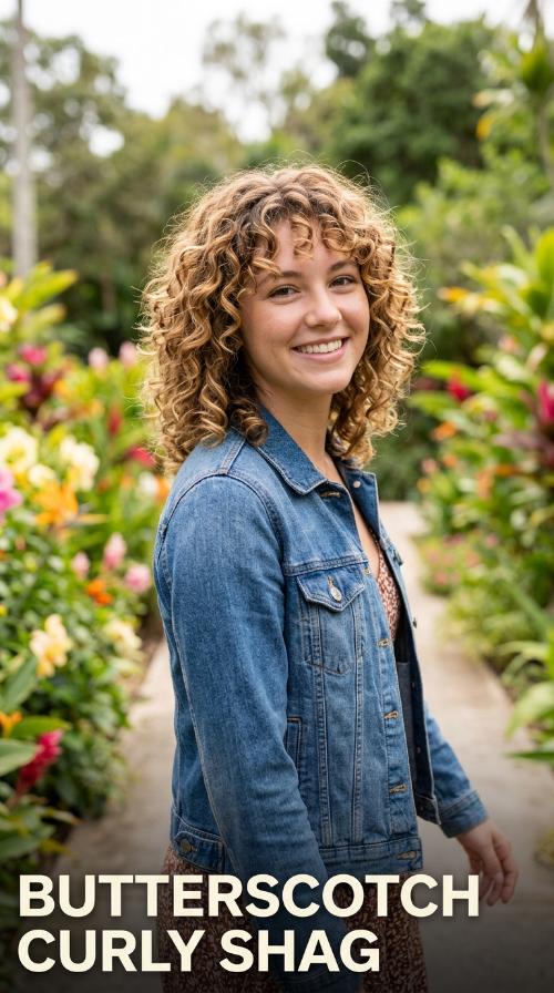 Butterscotch Curly Shag