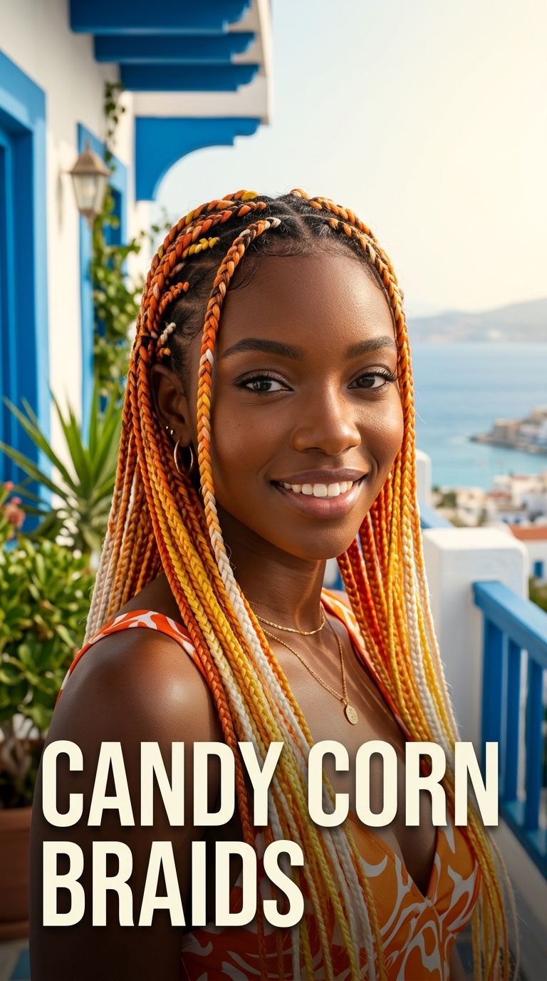 Candy Corn Braids