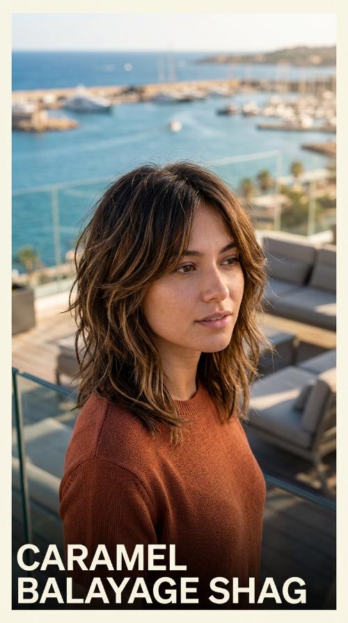 Caramel Balayage Shag
