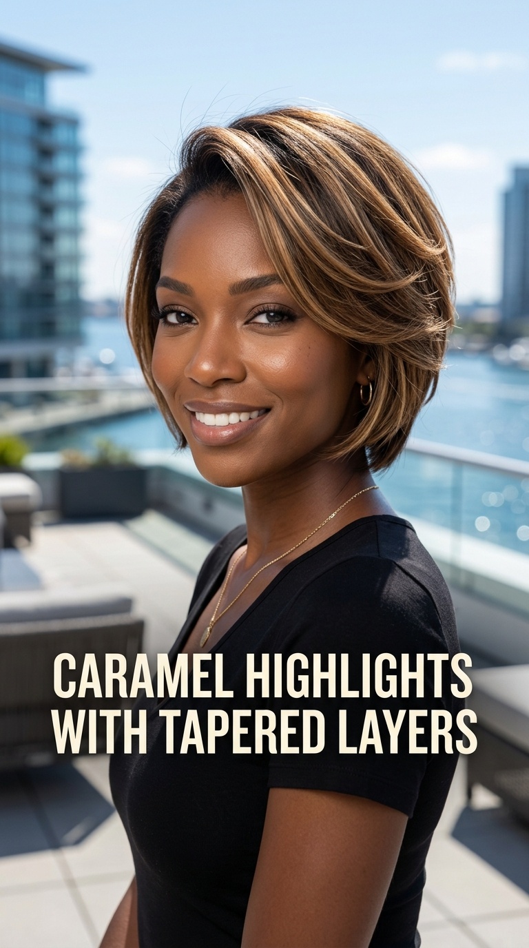 Caramel Highlights with Tapered Layers