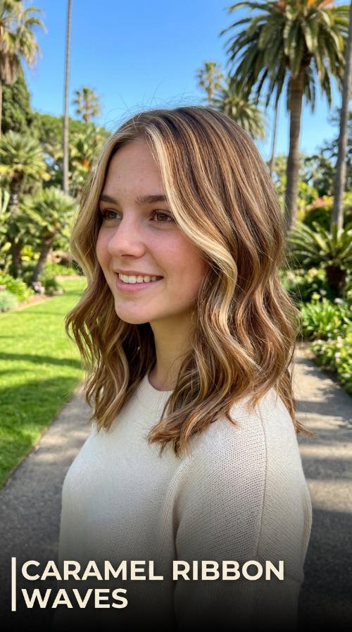 Caramel Ribbon Waves