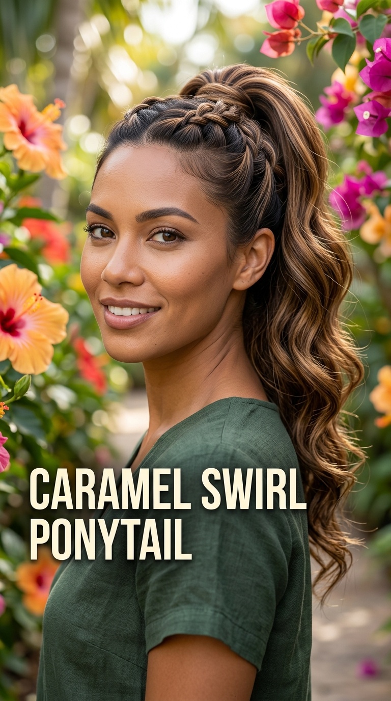 Caramel Swirl Ponytail